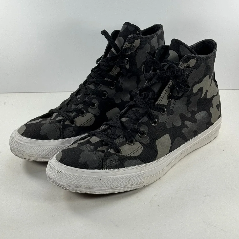 Converse Chuck Taylor All Star II High Top Black Grey Camo Sneakers Men's‎ 12 - Picture 5 of 14